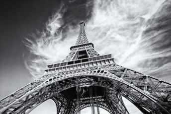Eiffelturm schwarz-weiß