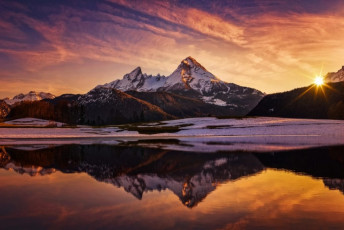 Watzmann im Sonnenuntergang